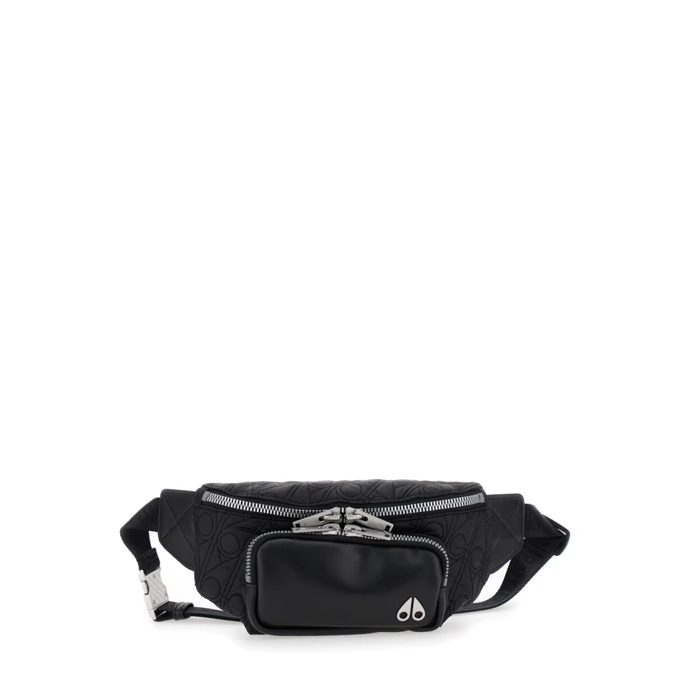 Moose Knuckles Zwarte Logo Heuptas Tassen Black Heren