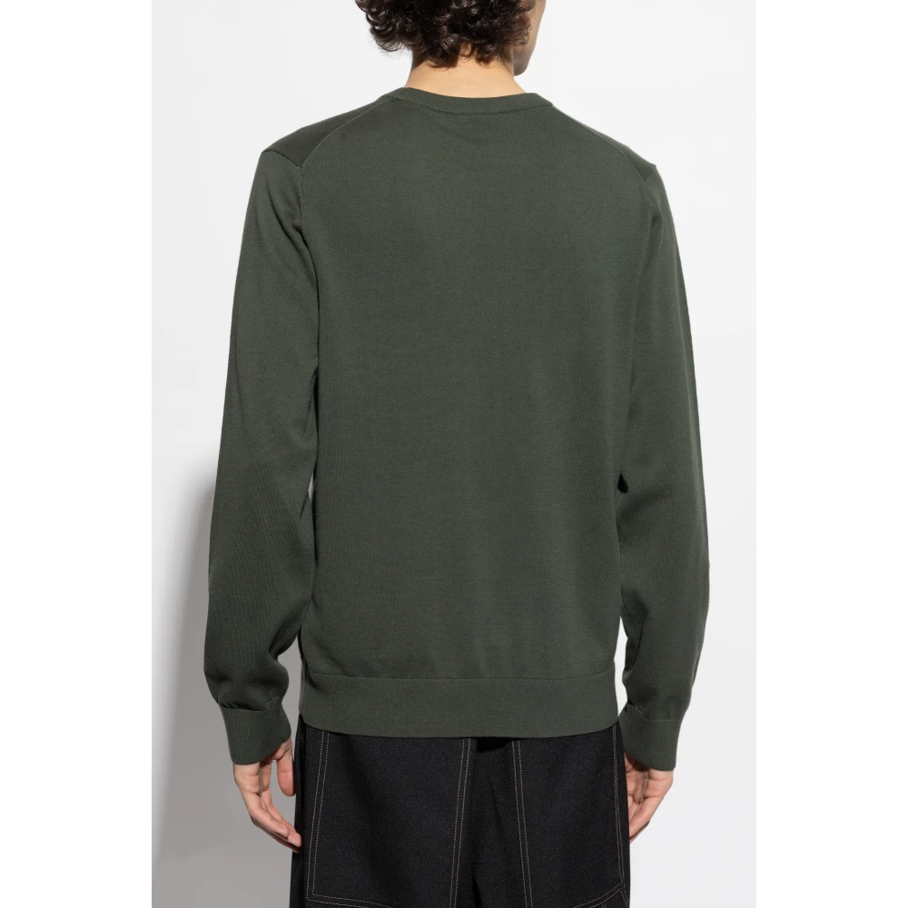 PS By Paul Smith Katoenen trui met logopatch Green Heren