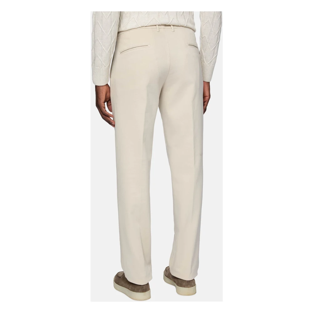 Boggi Milano Stretch Katoenen Broek Beige Heren
