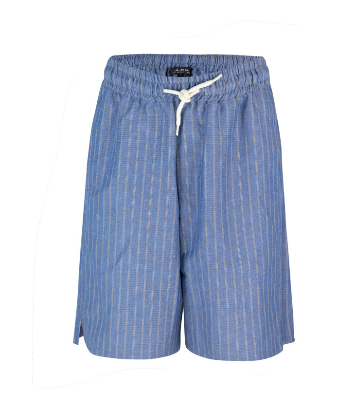 blue-linen-drawstring-shorts-with-stripes