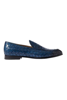 Vittorio Vävt Läder Loafers