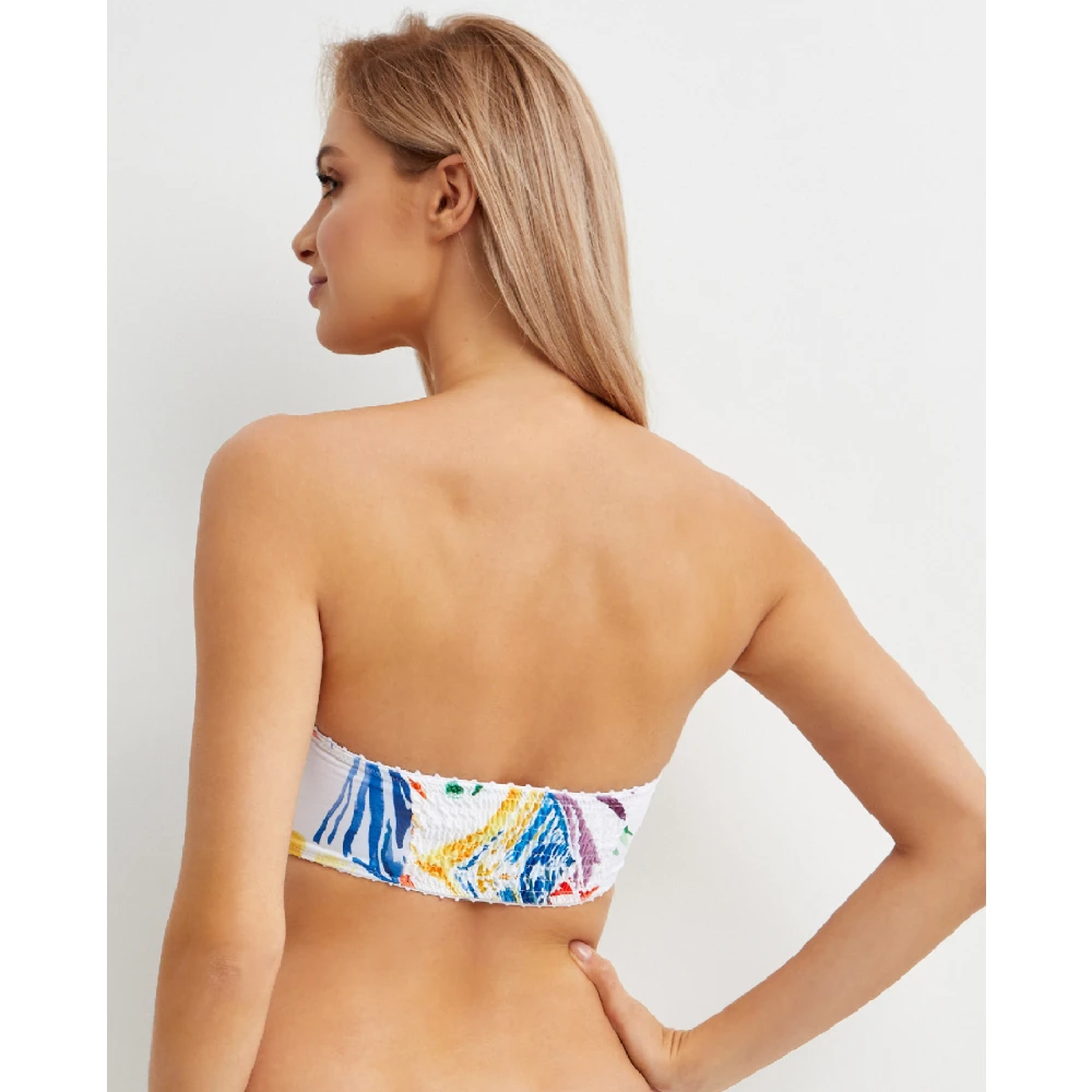 Charo Ruiz Ibiza Abstracte Bandeau Bikini Top Cecilia Multicolor Dames