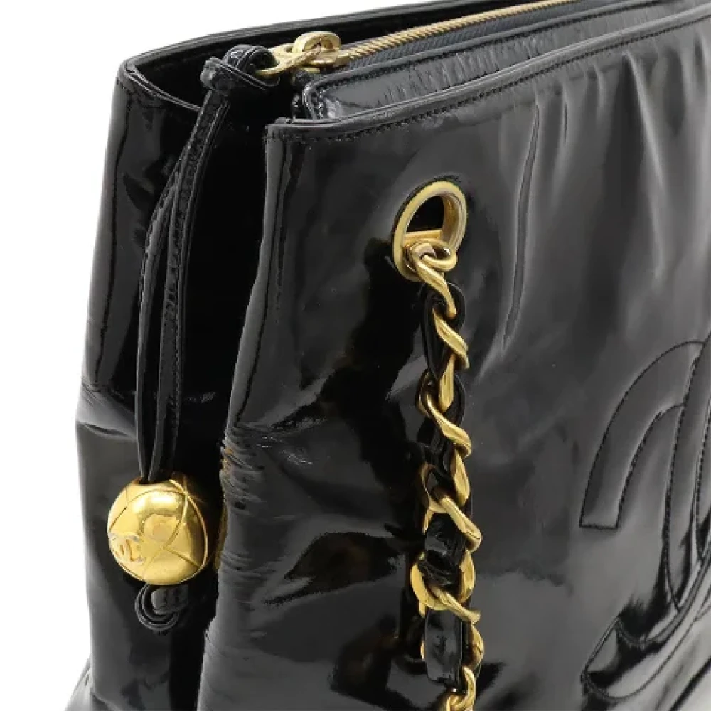 Chanel Vintage Pre-owned Leather totes Black Dames