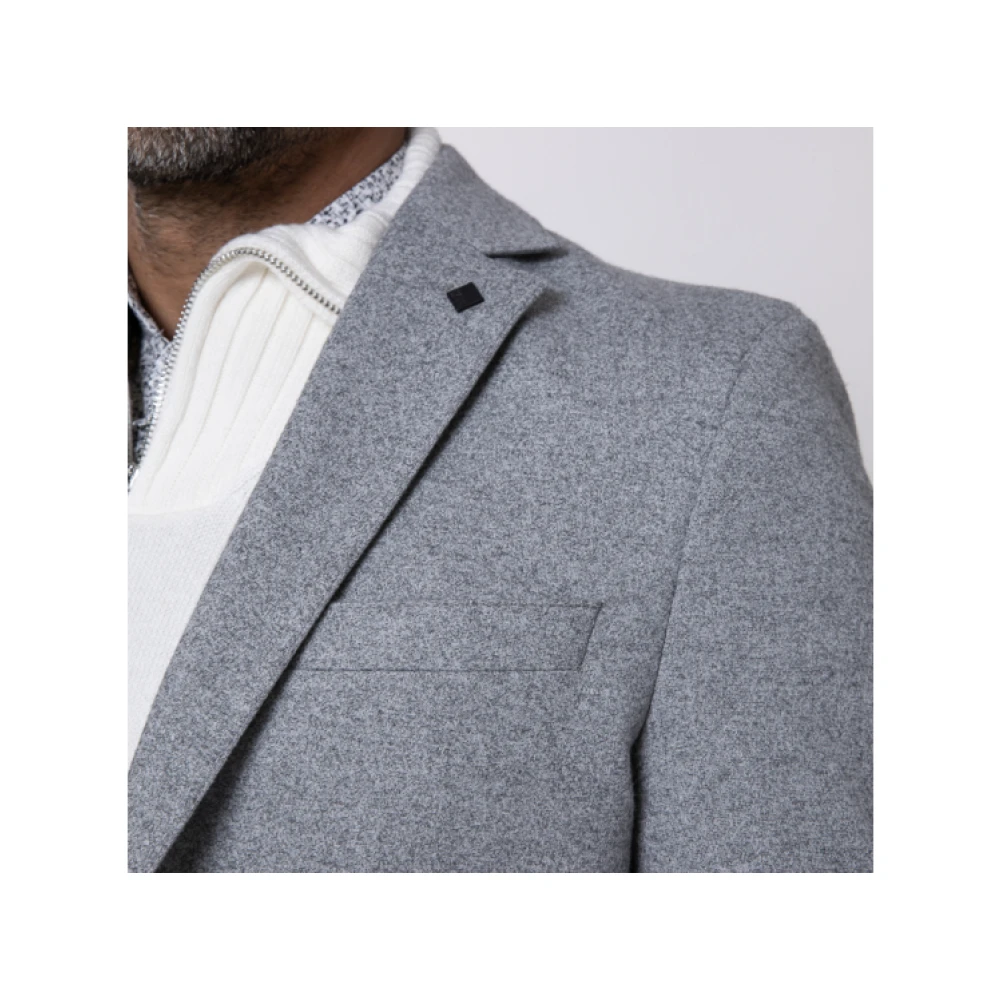 Karl Lagerfeld Grijze gemêleerde blazer vest Gray Heren