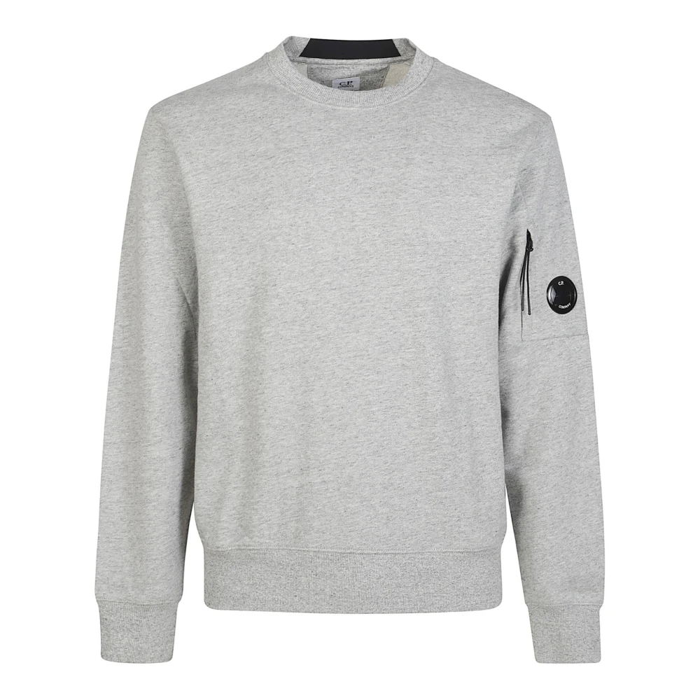 C.p. Company Men's Gray Diagonal Raised Fleece Crewneck Sweatshirt - Sweatshirts - Xl - Sweatshirts & Hoodies