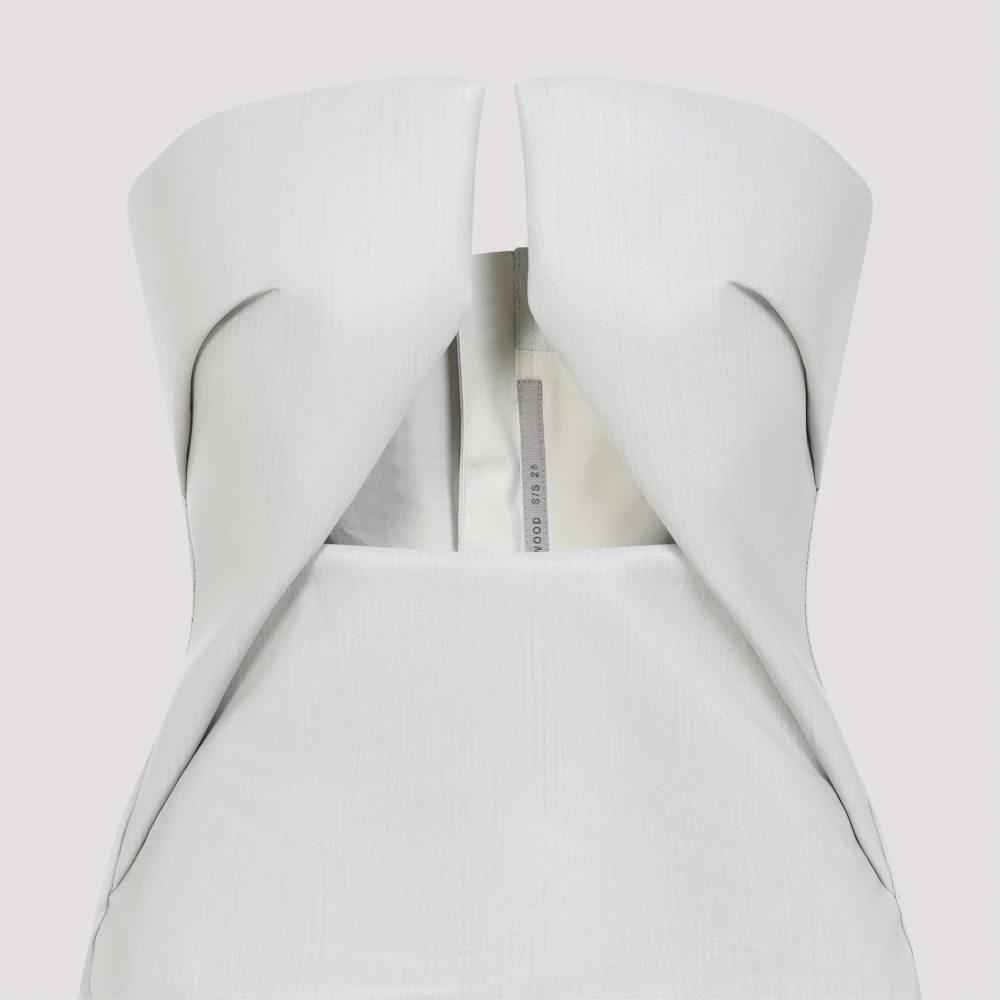 Rick Owens Prong Mini Jurk Gray Dames