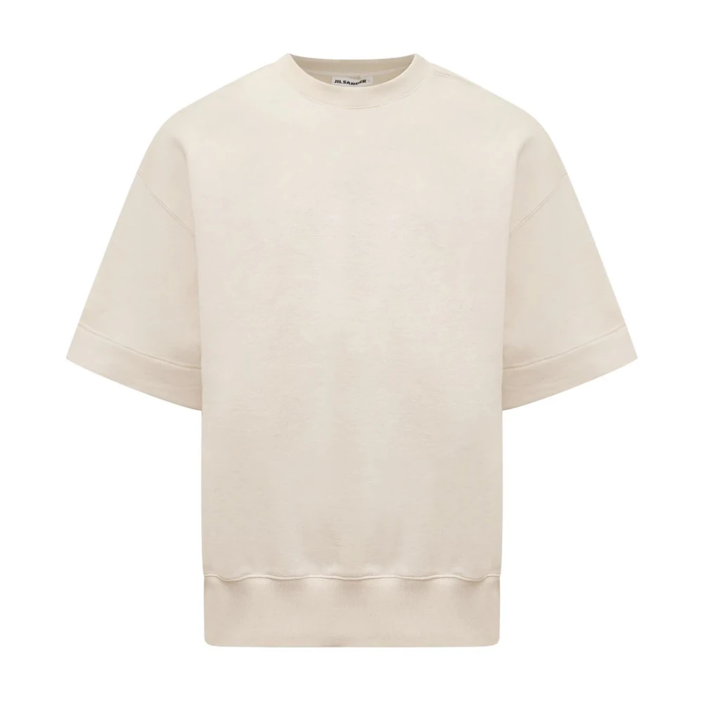Jil Sander Logo Crew-Neck T-Shirt Beige Heren