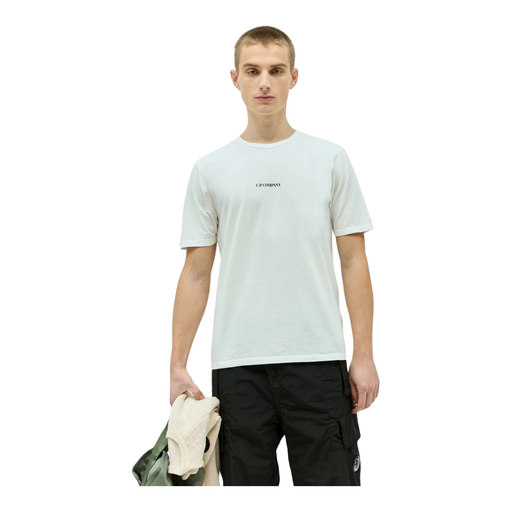 C.P. Company Wit Katoenen T-shirt met korte mouwen White Heren