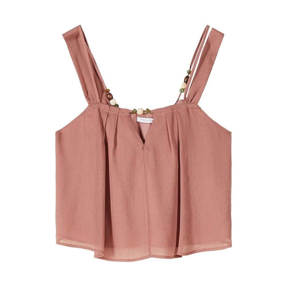 Patrizia Pepe Women's Pink Caraco Top - Sleeveless Tops - L - Tops