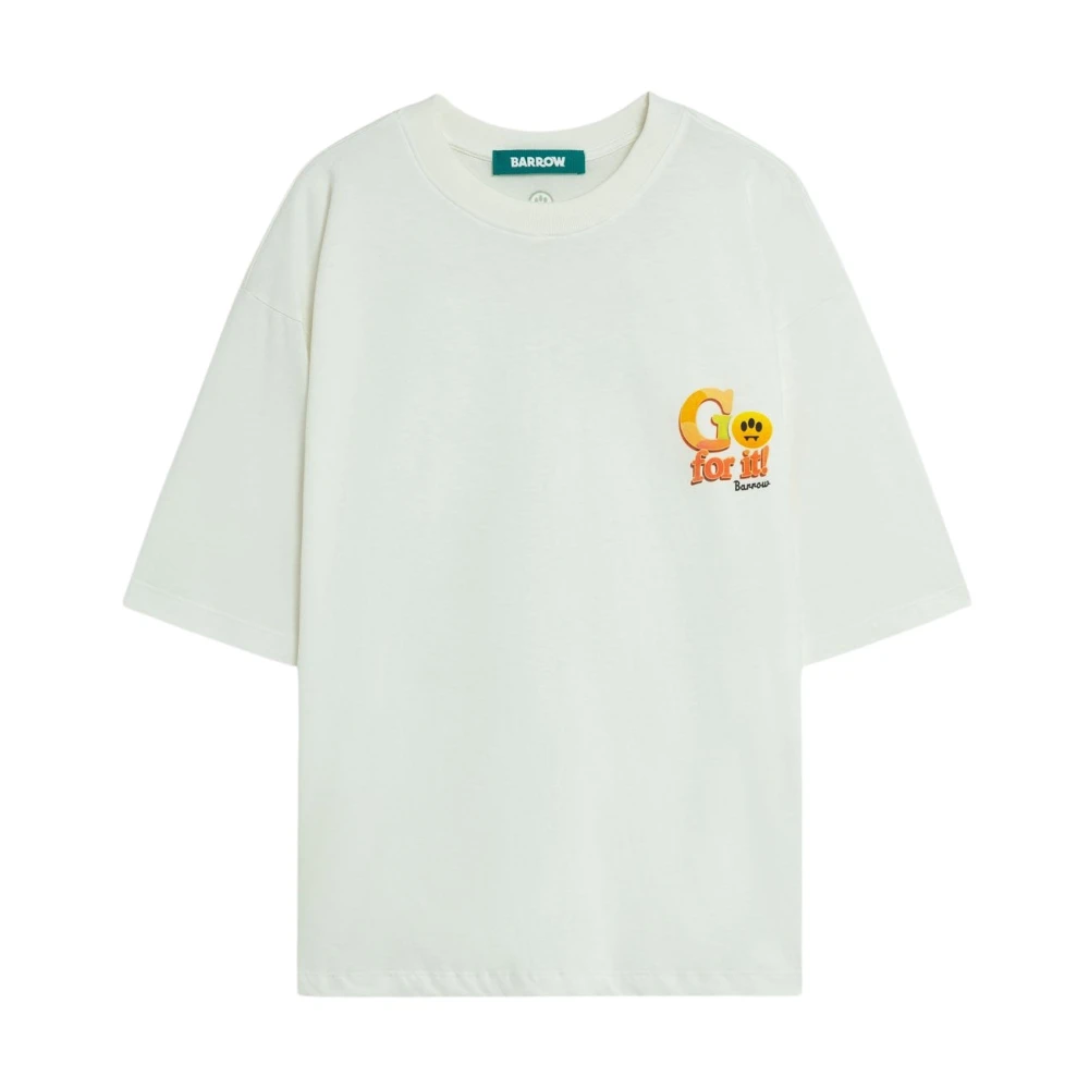 Barrow White T-Shirts, Male, M, Jersey T-Shirt