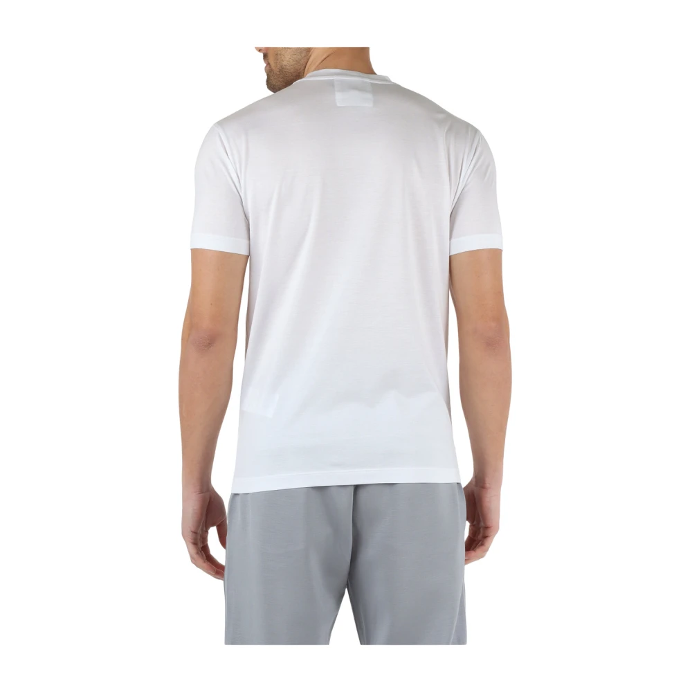 Emporio Armani Essentiële Katoenen en Lyocell T-shirt White Heren