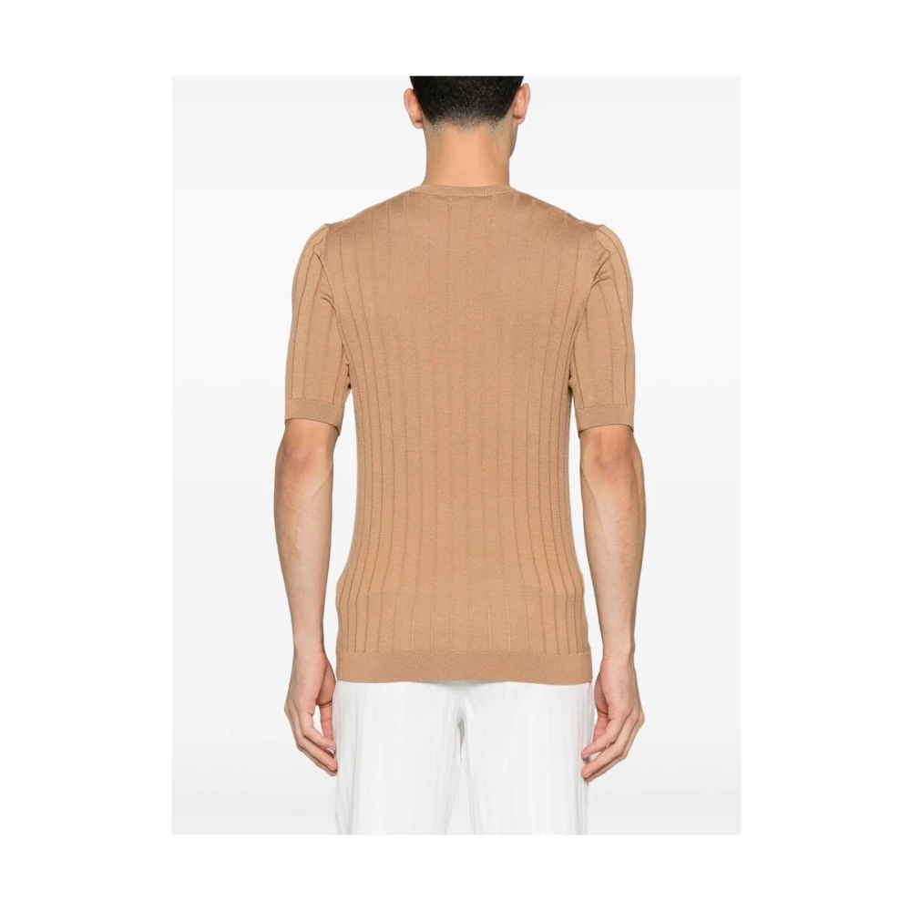 Tagliatore T-shirt Brown Heren