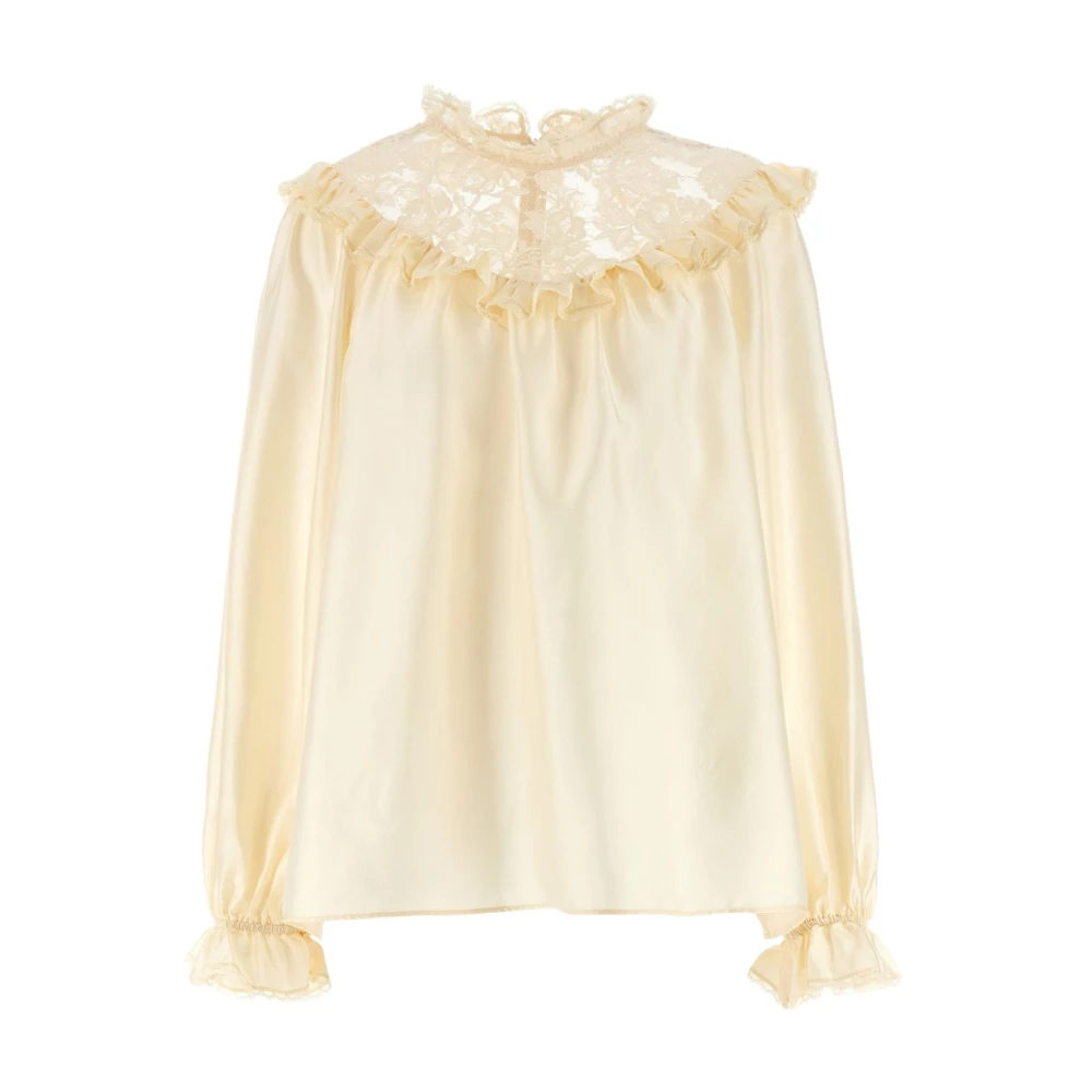 Zimmermann Women's Beige Lace Billow Blouse