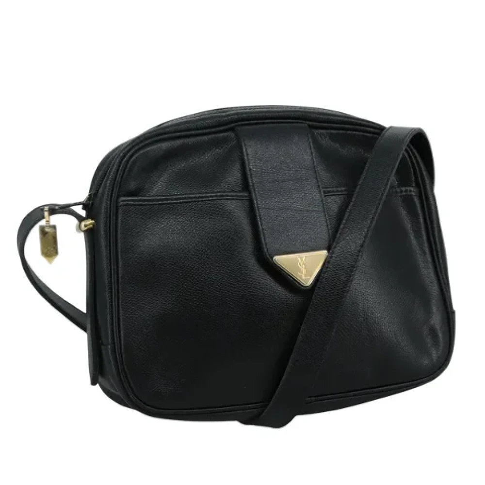 Saint Laurent Vintage Pre-owned Leather shoulder-bags Black Dames