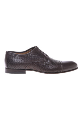 lace-up-in-leather-and-dark-brown-woven-print