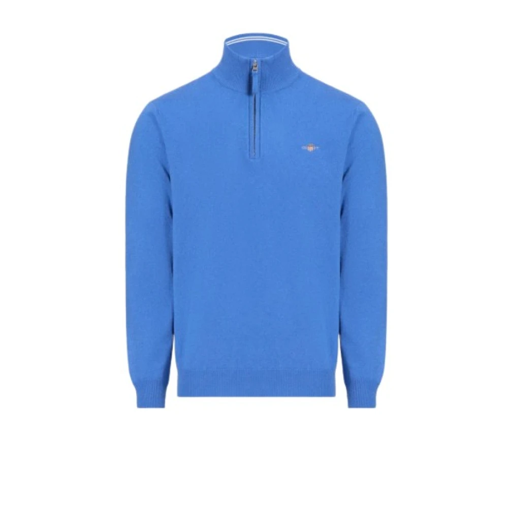 Gant Ultrafijne Wol Half-Zip Trui Blue Heren