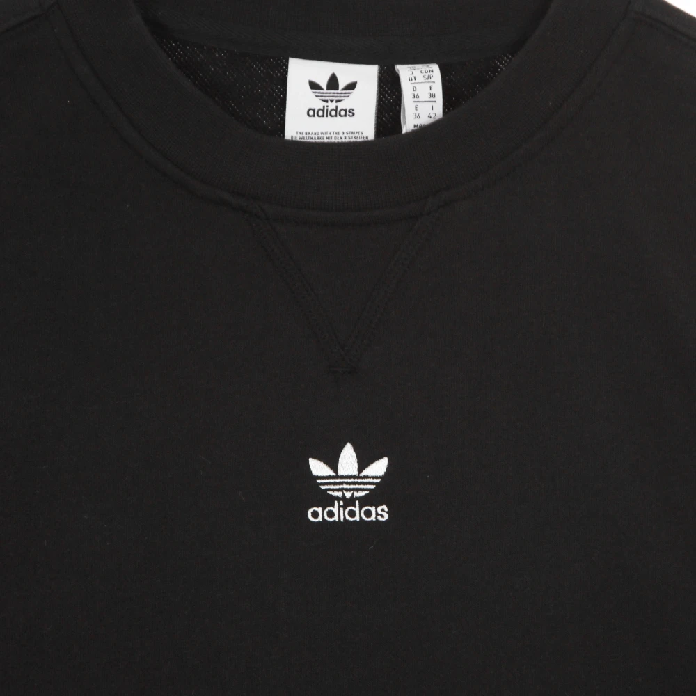 Adidas Zwarte Crewneck Sweatshirt Loungewear Essential Black Dames