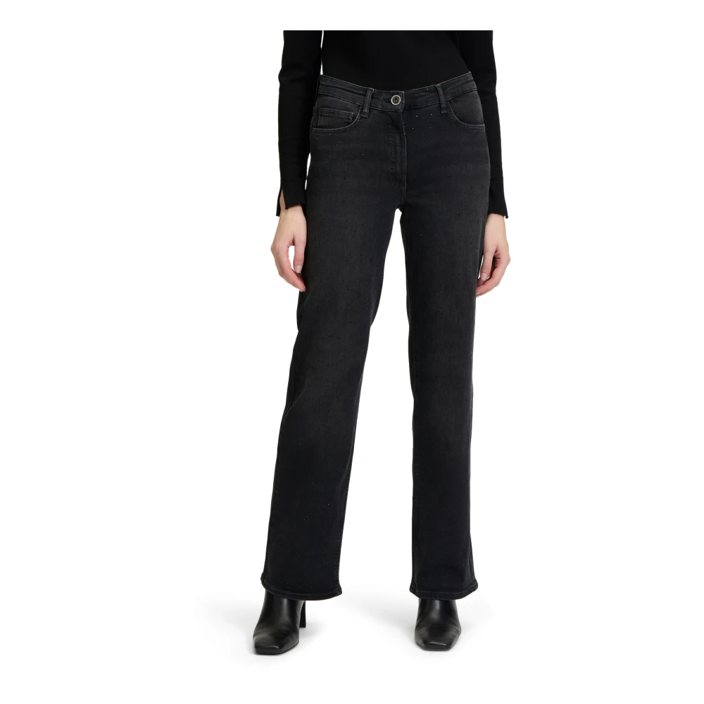 Betty Barclay Glitter-Look Stretch Broek Black Dames
