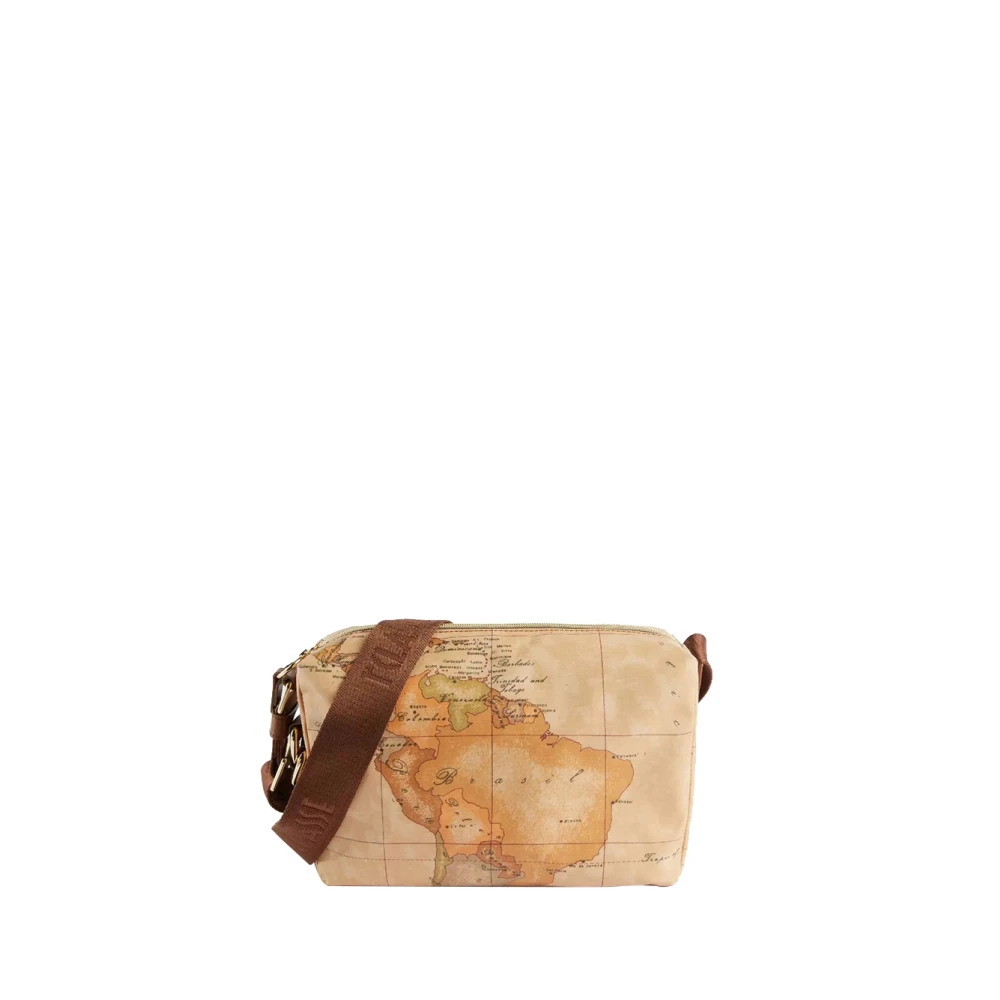 Alviero Martini 1a Classe Geo Map Schoudertas Brown Dames