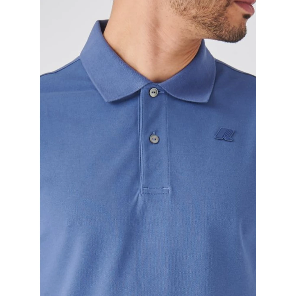 K-way Klassieke Polo T-shirt voor Mannen Blue Heren