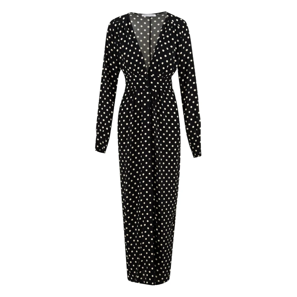 Mar De Margaritas Elegante Bloemen Maxi Jurk Black Dames