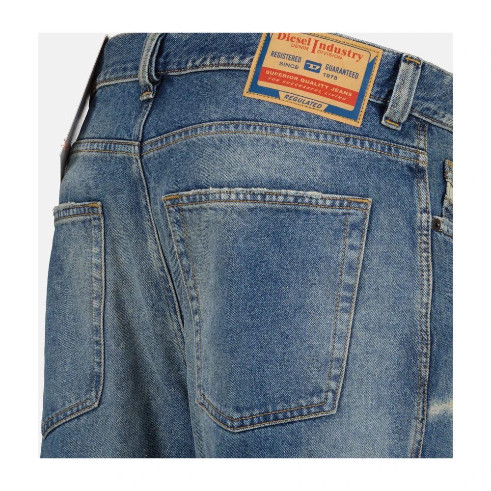 Diesel Vintage Blauwe Straight Cut Jeans Blue Heren