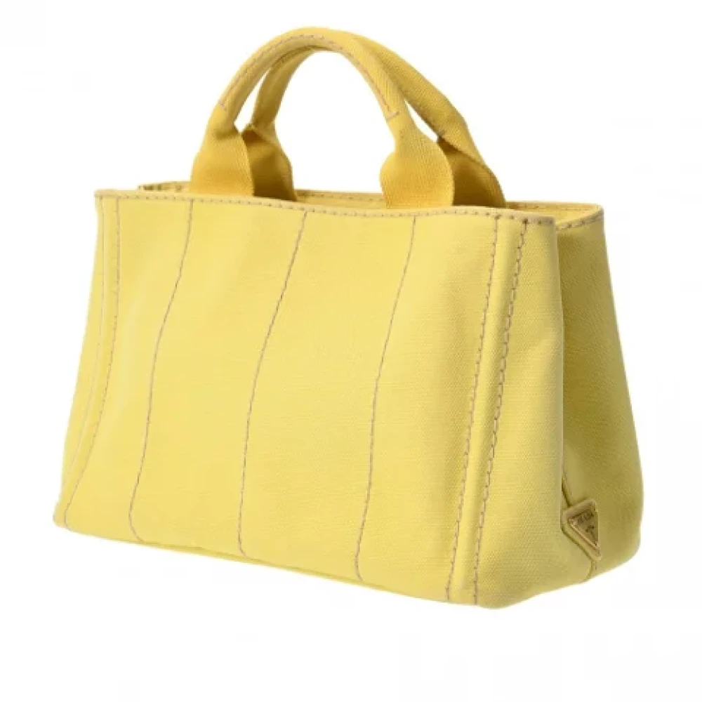 Prada Vintage Pre-owned Canvas prada-bags Yellow Dames