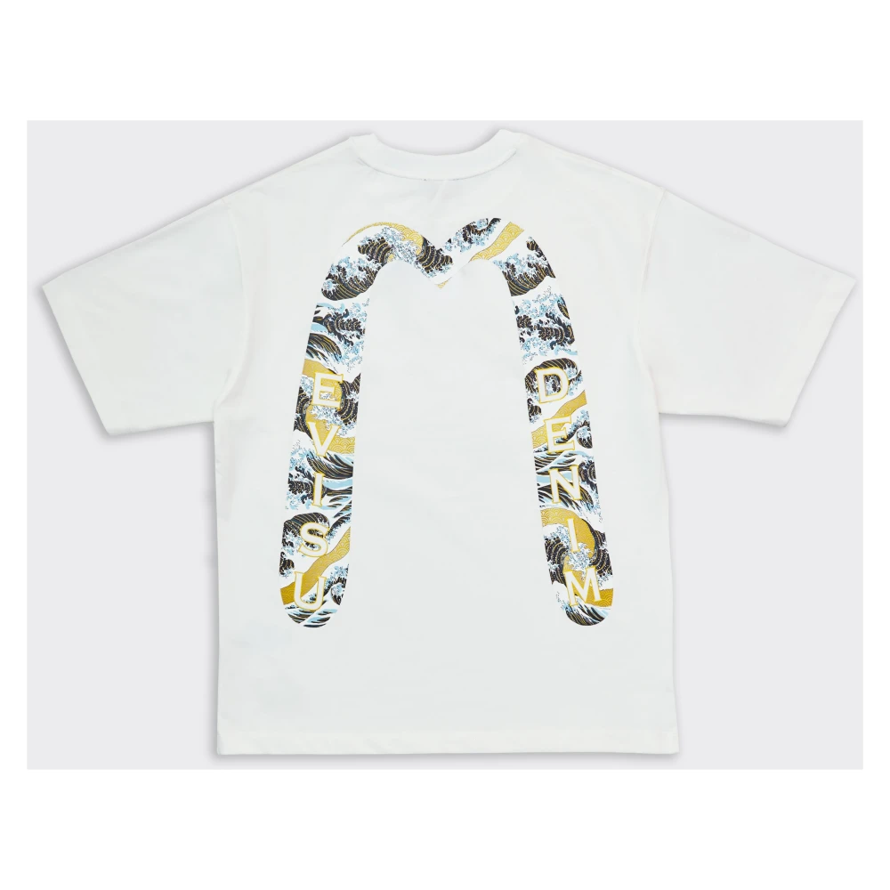 Evisu Meeuw & Golf Print T-Shirt White Heren