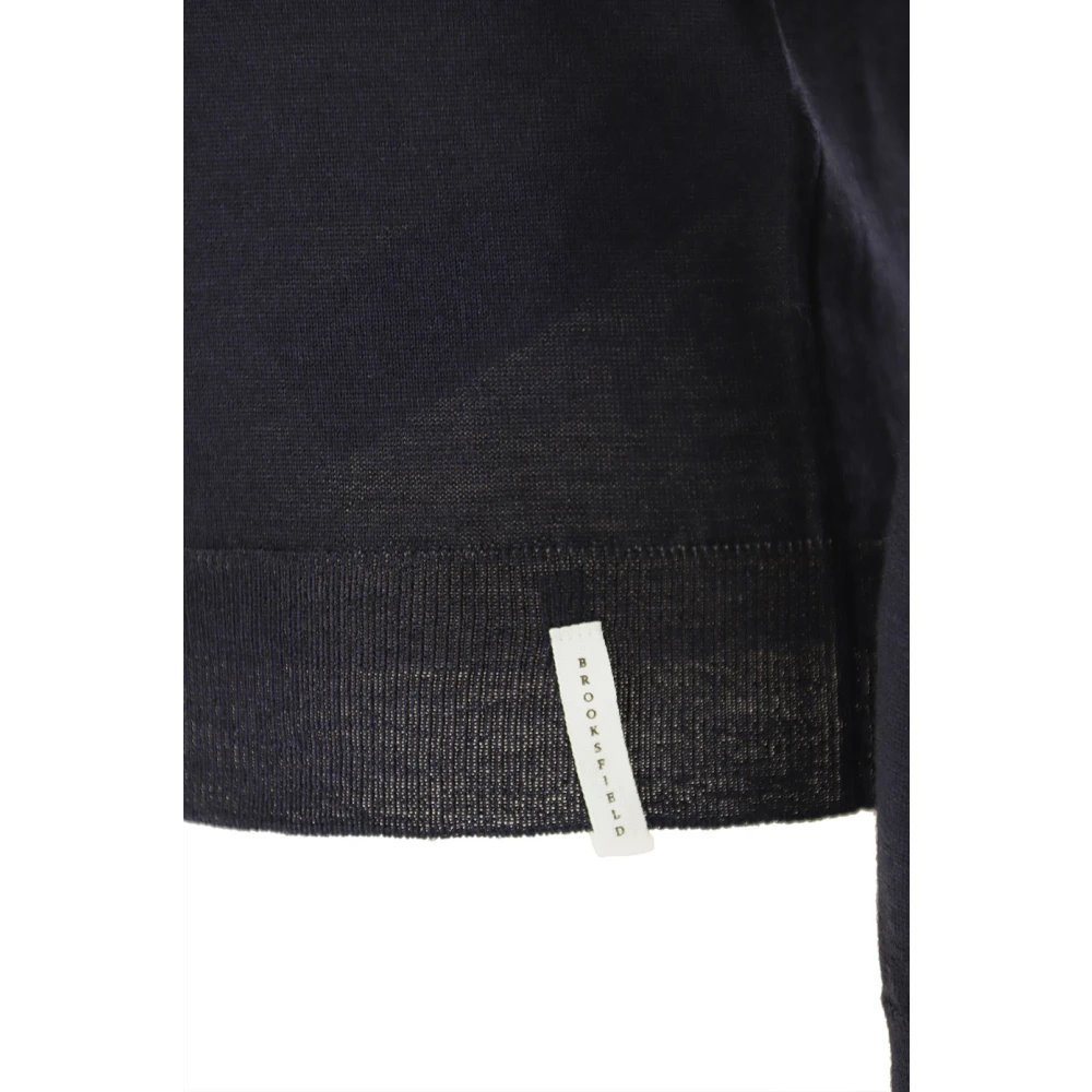 Brooksfield Blauwe Sweaters voor Mannen Blue Heren