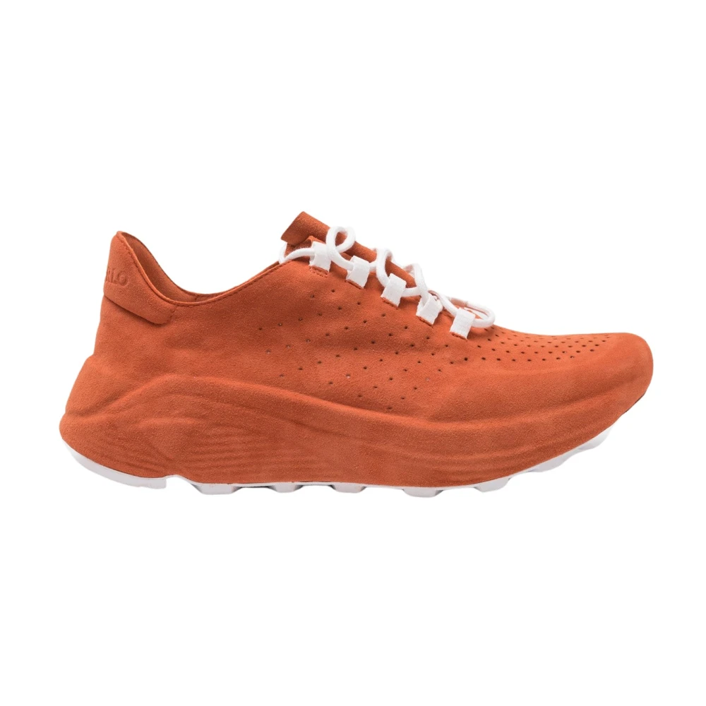 DEL Carlo Orange Suede Matrix Sneakers Orange, Dam