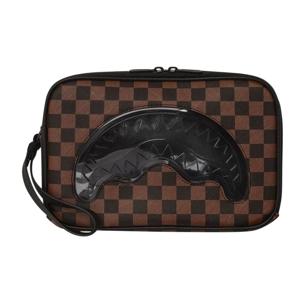 Sprayground Transparante Toilettas in Bruin Brown Heren