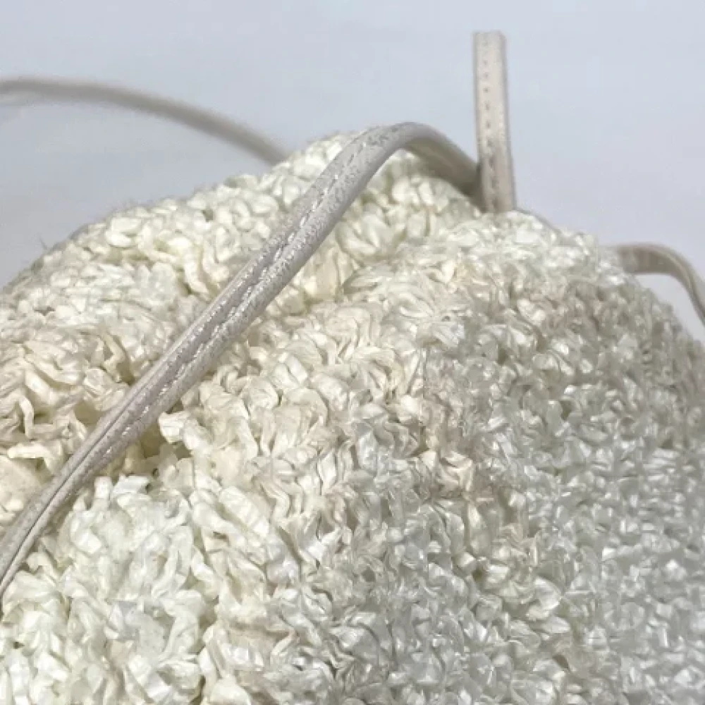 Bottega Veneta Vintage Pre-owned Fabric shoulder-bags White Dames