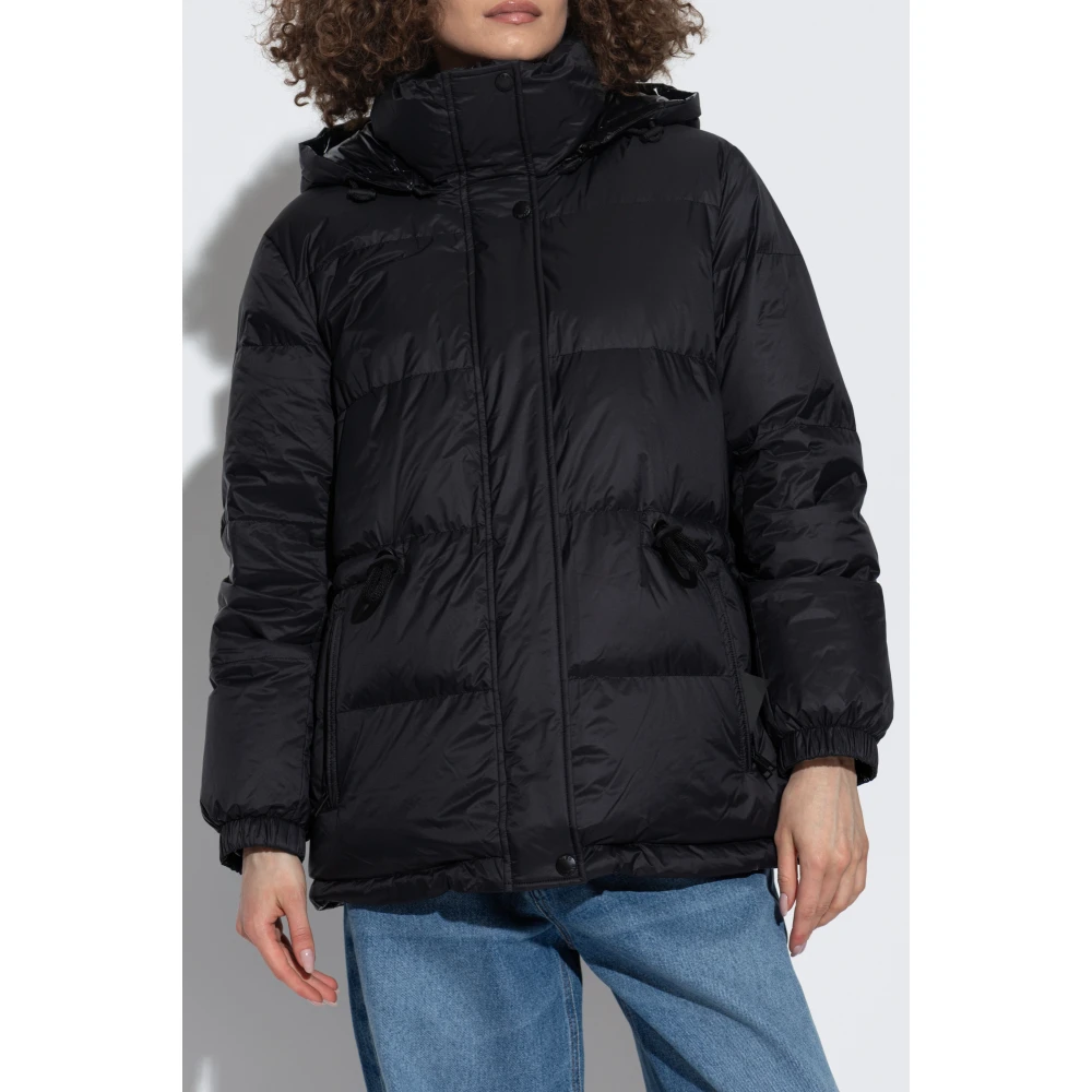 Yves Salomon Omkeerbare jas met afneembare capuchon Black Dames