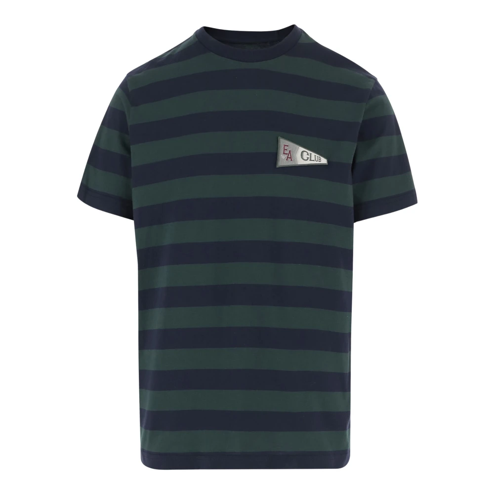 Emporio Armani Men's Multicolor T-Shirts, Xl, Striped Cotton T-Shirt