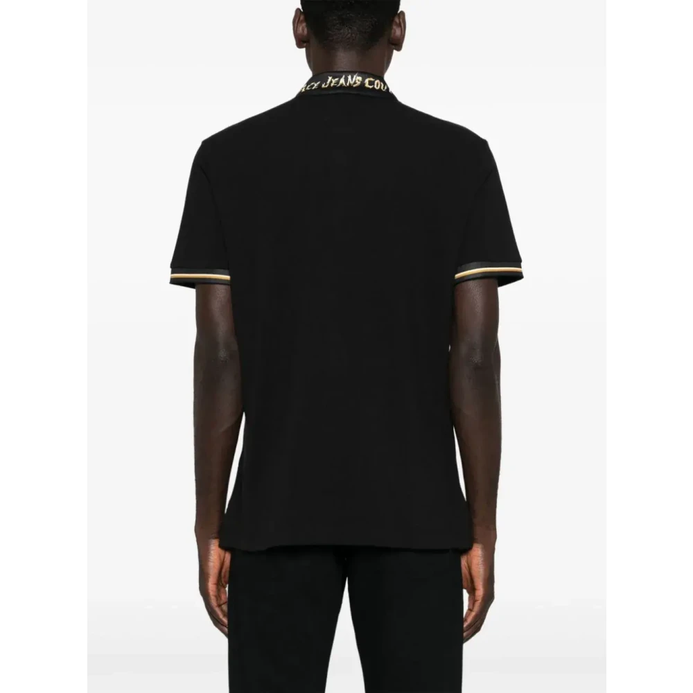 Versace Jeans Couture Chromo Kraag Zwart Polo Black Heren