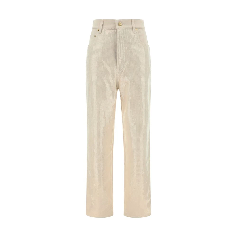 Golden Goose Denim Paillet Applicatie Jeans Yellow Dames
