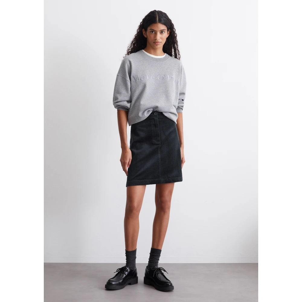 Marc O'Polo Cord minirok recht Blue Dames