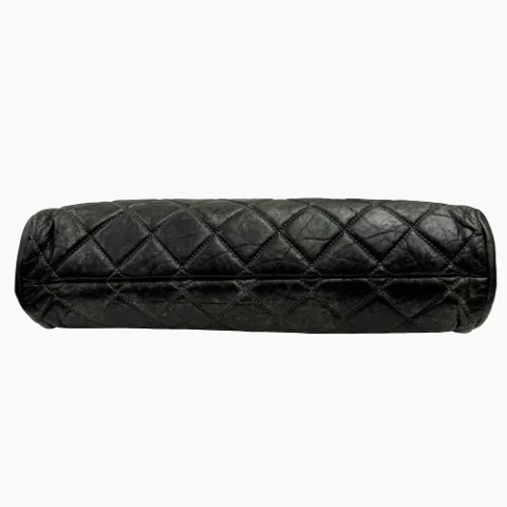 Chanel Vintage Pre-owned Leather totes Black Dames