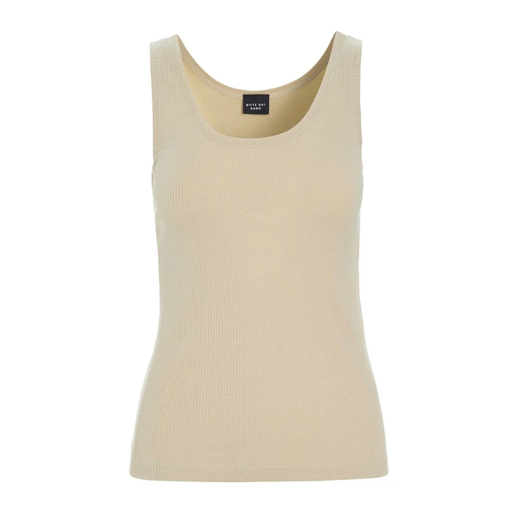 Bitte Kai Rand Rib Tank Top Ivoor Beige Dames