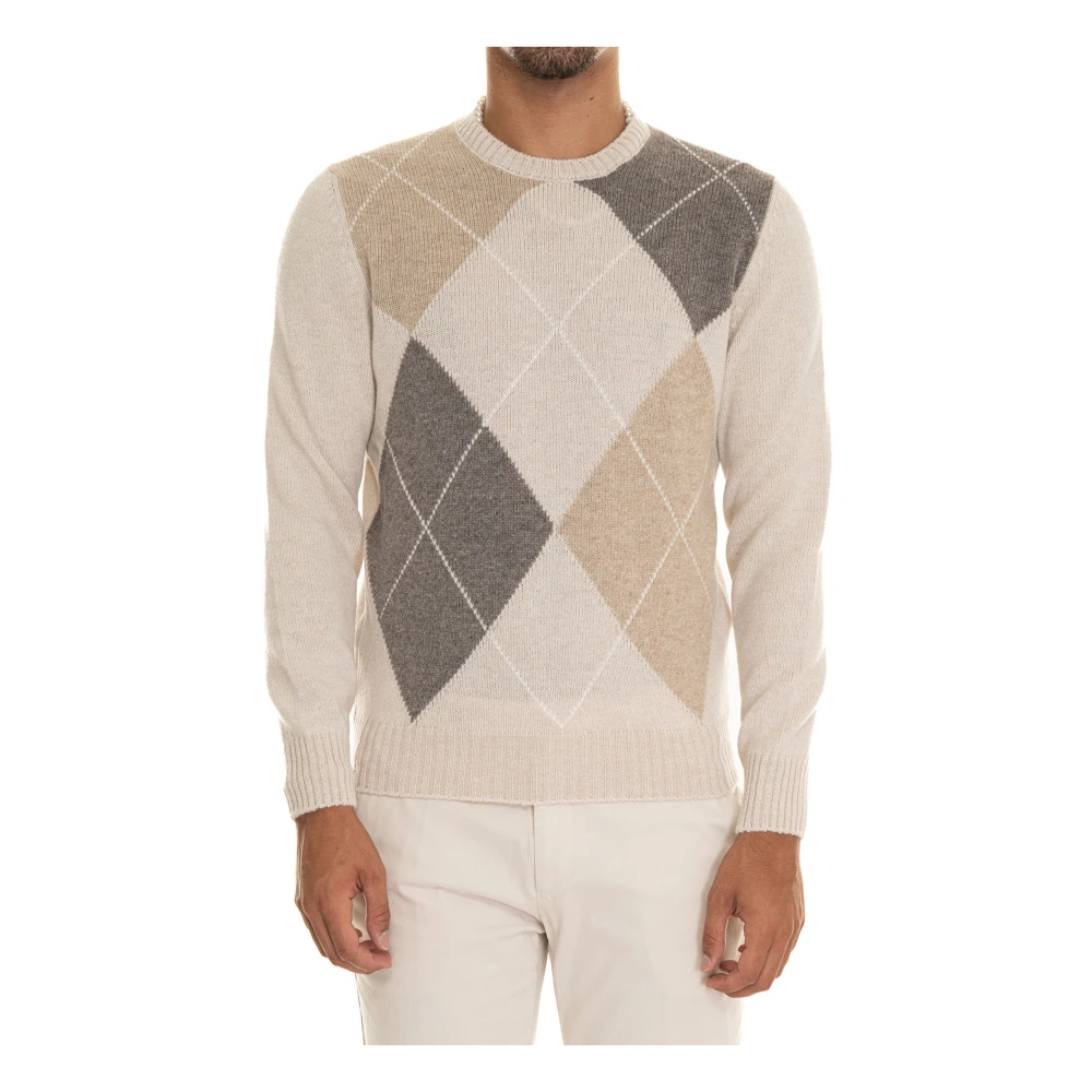 Gran Sasso Diamantpatroon Wollen Trui Multicolor Heren
