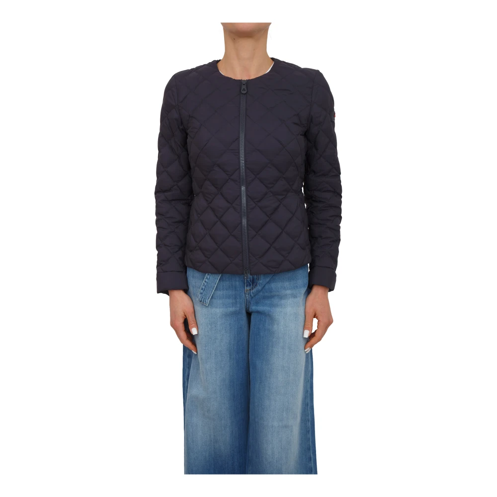 Peuterey Vrouw Blauw Jassen Dames, L, Polyester, Donzen Jas