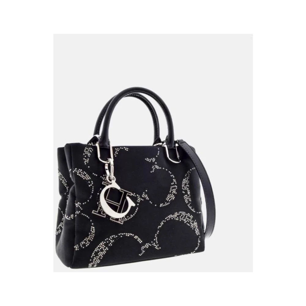 Carolina Herrera Duchess Satijn Kristal Tas Black Dames
