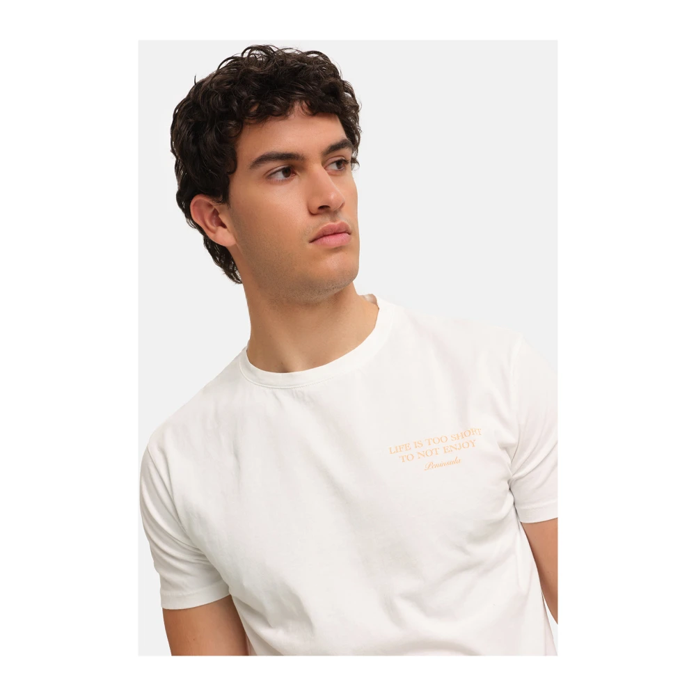 Peninsula Italiaanse Kunst T-shirt Print White Heren