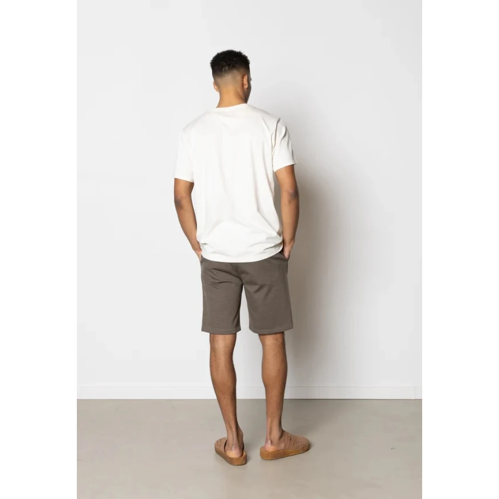 Clean Cut Stretch Jersey Shorts met Zakken Green Heren