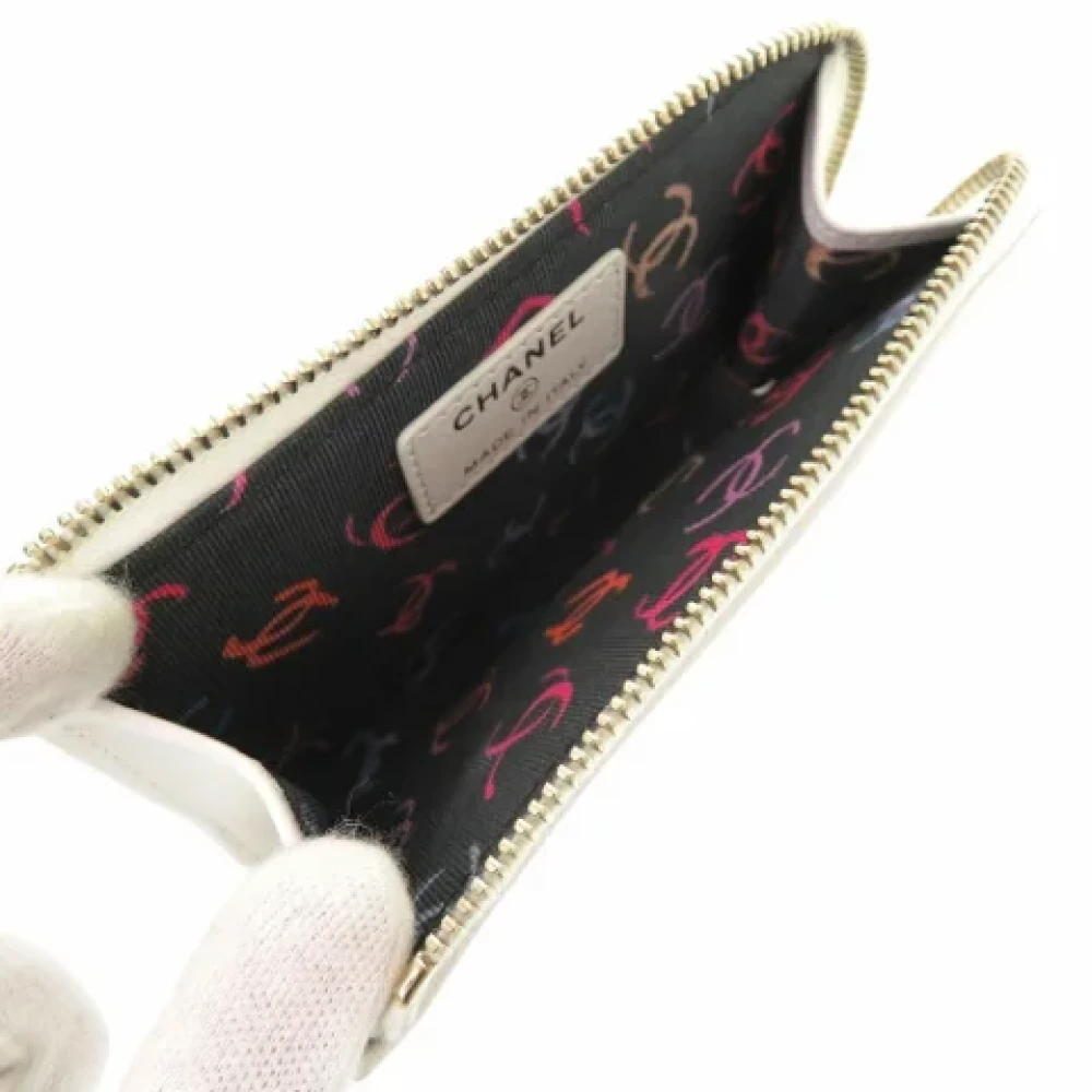 Chanel Vintage Pre-owned Leather wallets White Dames