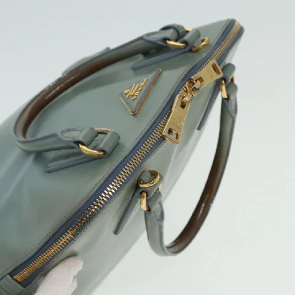 Prada Vintage Pre-owned Leather handbags Blue Dames