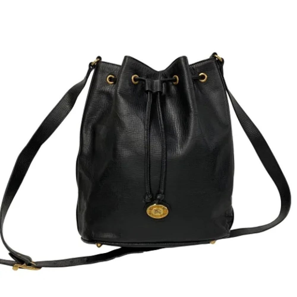 Burberry Vintage Pre-owned Leather shoulder-bags Black Dames