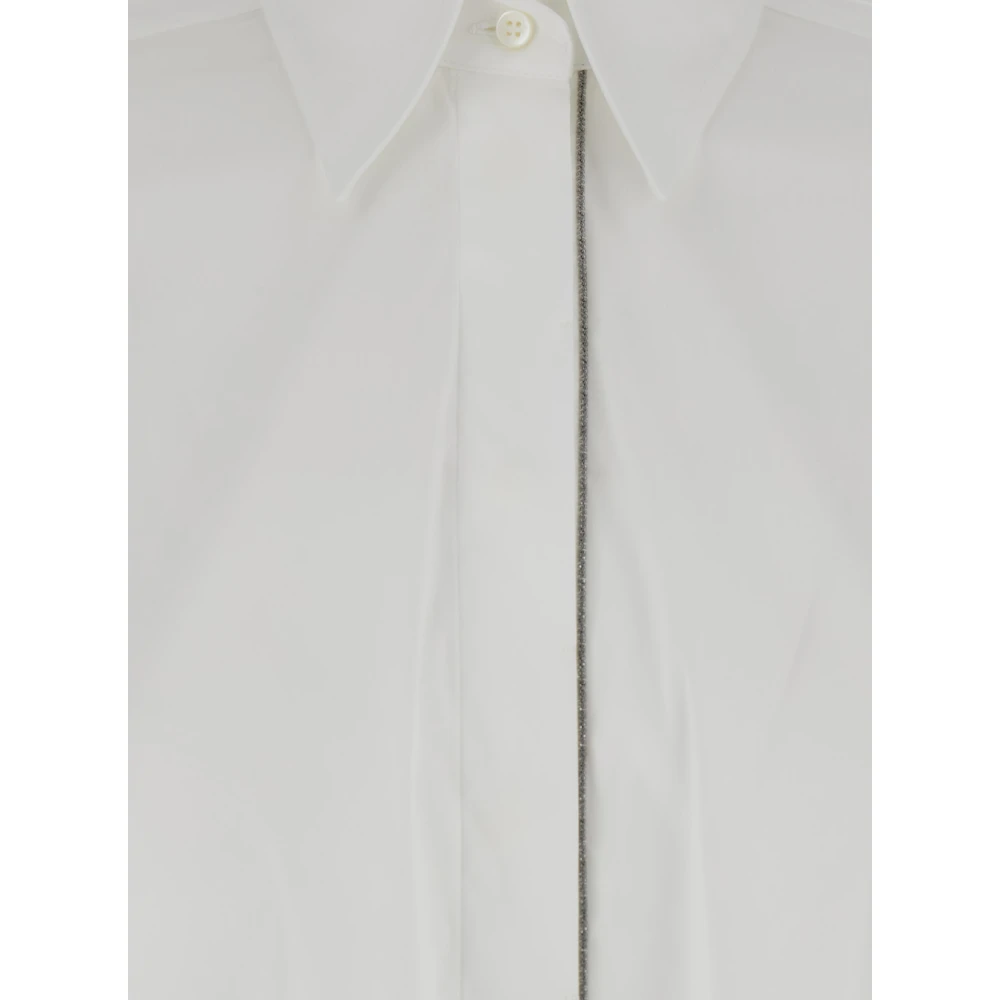 BRUNELLO CUCINELLI Witte Katoenen Overhemd White Dames