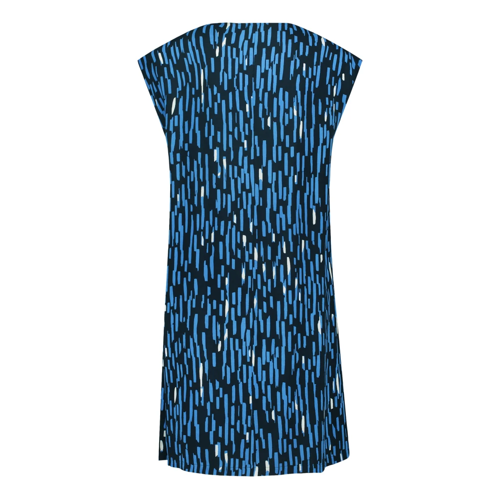 Betty & Co Bloemen Casual Jurk Blue Dames
