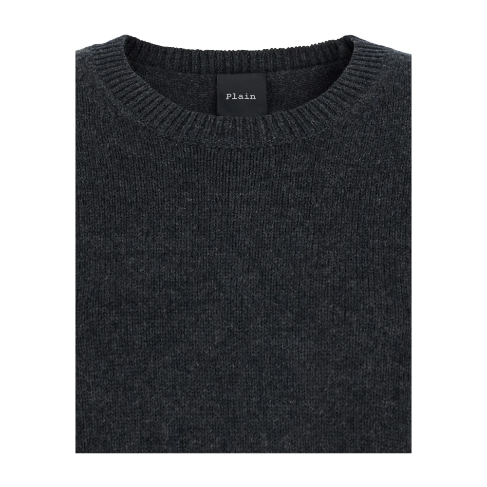 Plain Units Donkergrijze Crewneck Cashmere Sweater Gray Dames